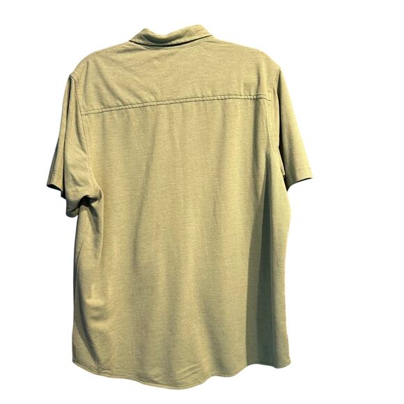 George Knit Button Up Short Sleeve Sage Green NWT Large Work Business Casual - Picture 2 of 8